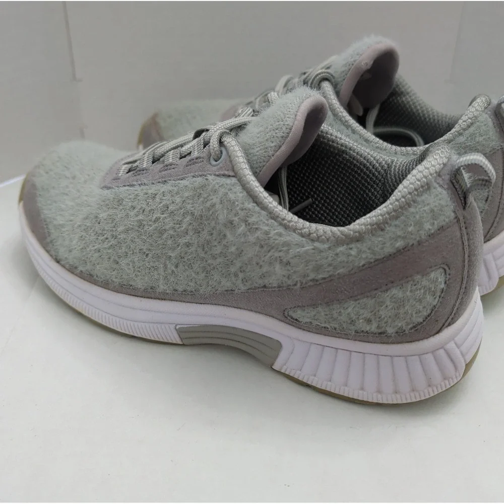 Orthofeet Women Size 6.5 989 Gray Wool Lace Up Sneakers Shoes Comfort
